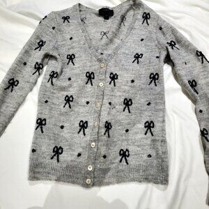 J CREW Italian Alpaca Blend Ribbon Cardigan
